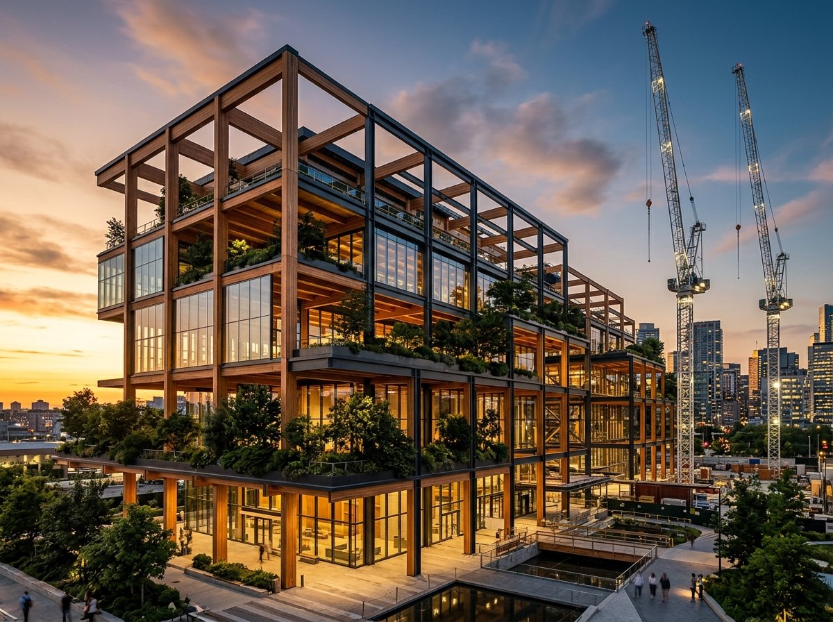 Innovative Mass Timber and Steel Sustainable Construction by Alpha Builders